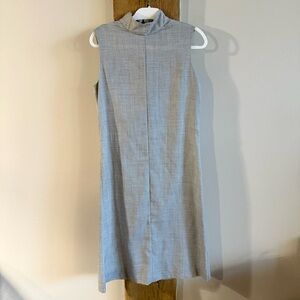 Maryam Nassir Zadeh Mock Neck Sleeveless Midi Dress Wool Blend - Grey Sz Small